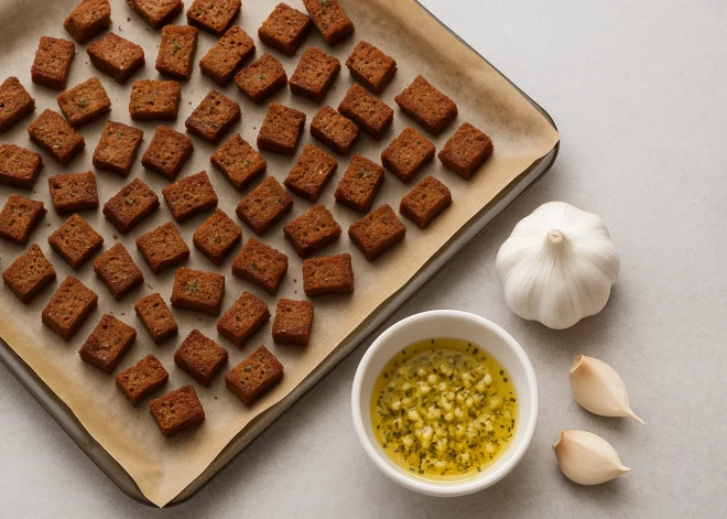 Как приготовить чесночные сухарики дома: простой рецепт