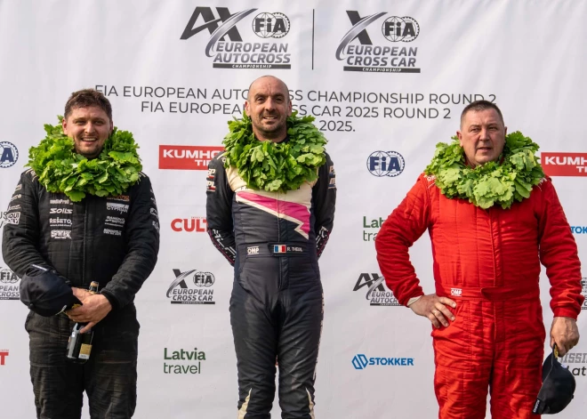 Ervīns Grencis Mūsā izcīna trešo vietu Eiropas autokrosa čempionāta otrajā posmā
