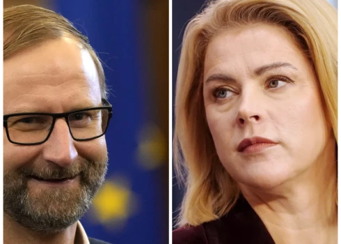 Atis Švinka un Evika Siliņa (foto: Evija Trifanova / Zane Bitere / LETA)