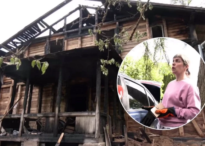 Ģimene Cēsīs nonākusi neapskaužamā situācijā - postošs ugunsgrēks paņēmis visu viņu iedzīvi