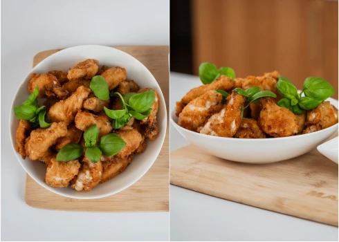 Kraukšķīgie vistas spārniņi. Publicitātes foto