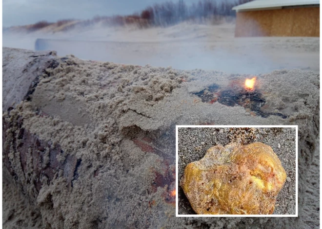 "Domāju, ka esmu atradis cienījama izmēra dzintaru, bet plaukstā tas sakarsa..." Liepājā izskalots bīstamais fosfors