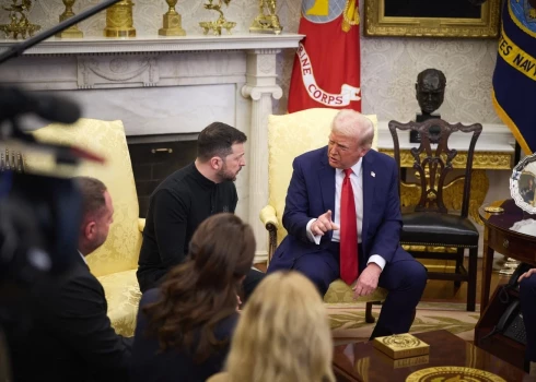Volodimira Zelenska tikšanās ar Donaldu Trampu Vašingtonā 2025. gada martā.