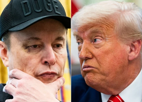 Īlons Masks un Donalds Tramps