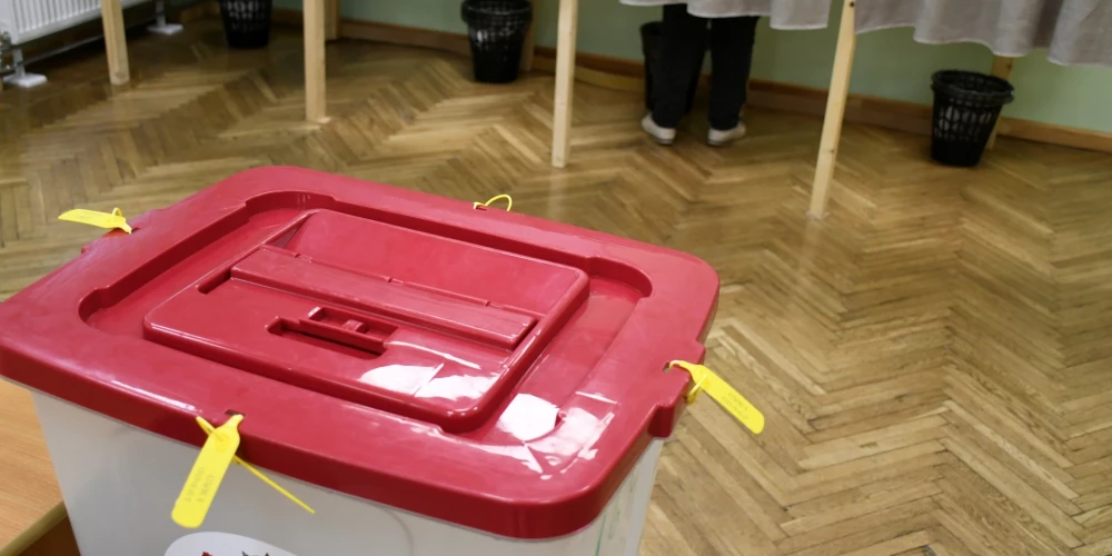 Pašvaldību vēlēšanas 160. vēlēšanu iecirknī Daugavpils Universitātē.