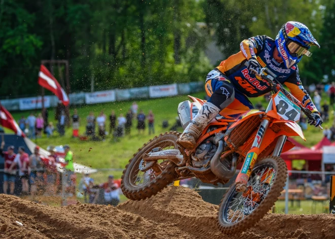 MXGP klasē Ķegumā uzvar Džefrijs Herlingss; MX2 klasē Kārlis Alberts Reišulis samierinās ar devīto vietu