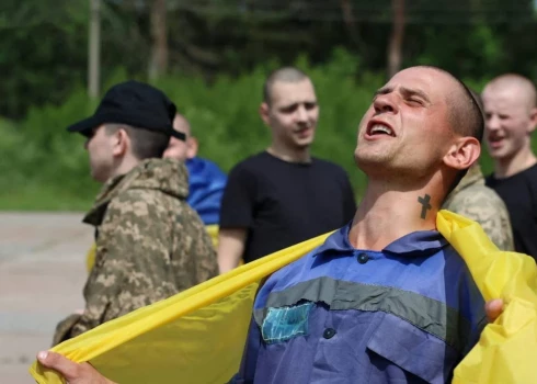 Украинские военнопленные после обмена.