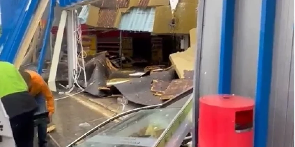 Postaža Narvas tirdzniecības centrā (ekrānuzņēmums no video)