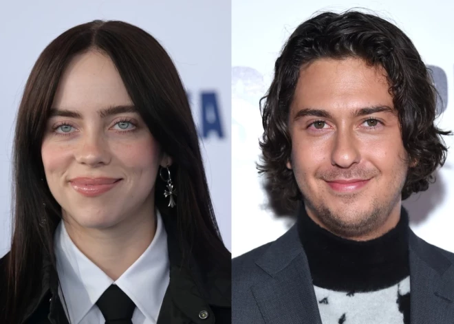 FOTO: dziedātāja Billija Ailiša ar skūpstu apstiprina attiecības ar aktieri Natu Volfu