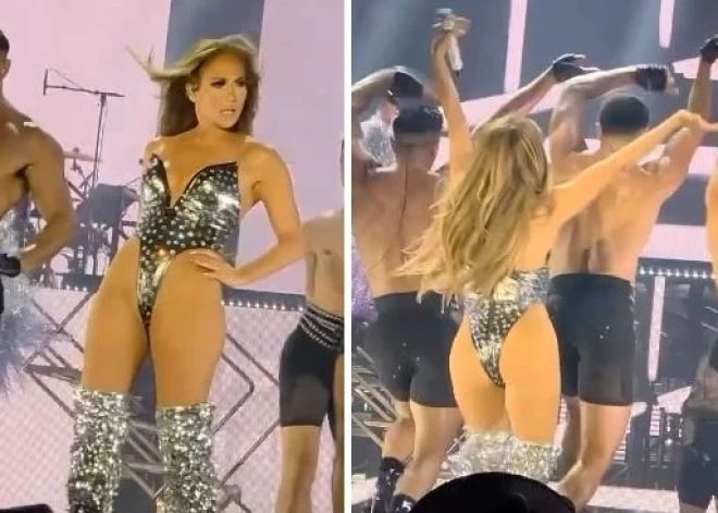 Faniem šķiet, ka izmisuma dzīta. Dženifera Lopesa izaicinošā skatuves tērpā atklāj kaunuma zonu