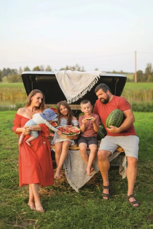 Māra Ziemele ar ģimeni. Foto: no privātā arhīva