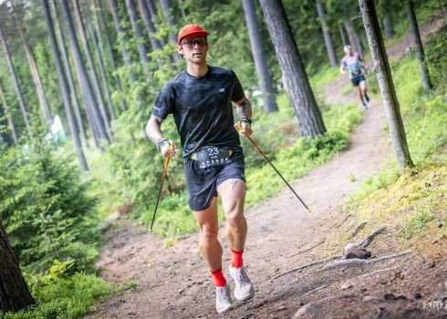 Gvido Kalniņš "Vilkaču maratona" trasē.