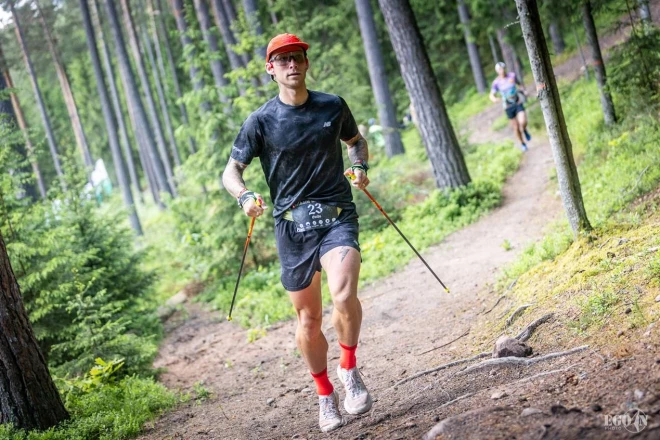 Gvido Kalniņš "Vilkaču maratona" trasē.