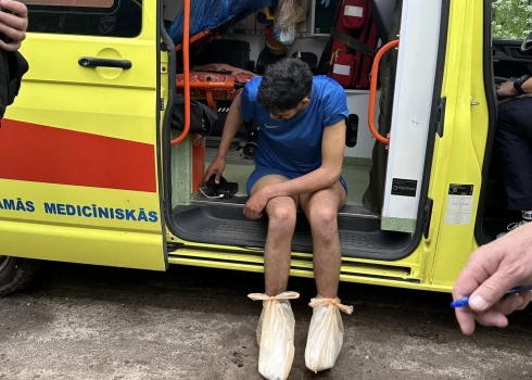 Ķekavas novada mežā sastaptais migrants.