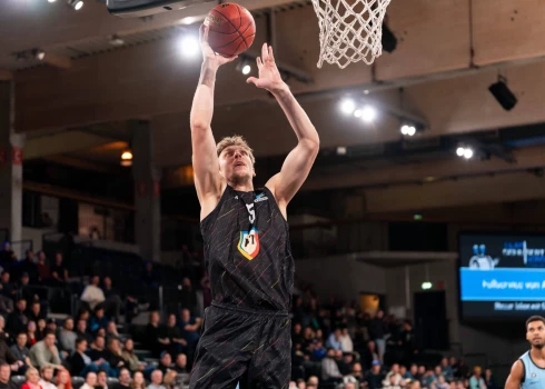 Latvijas basketbolists Mareks Mejeris.