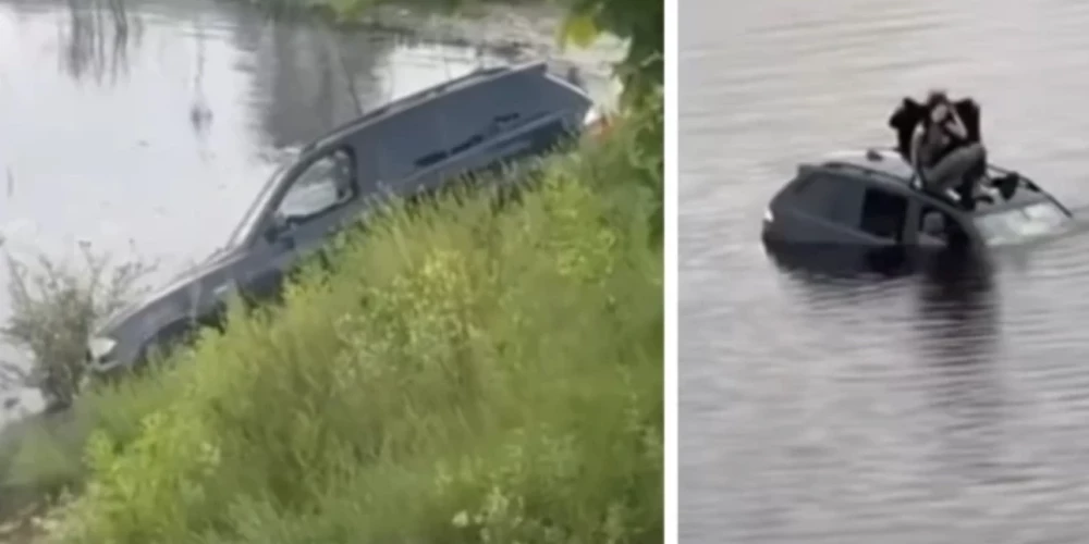 Autovadītājs upē iebraucis tīšām, neskatoties uz aculiecinieku mēģinājumiem viņu atrunāt.