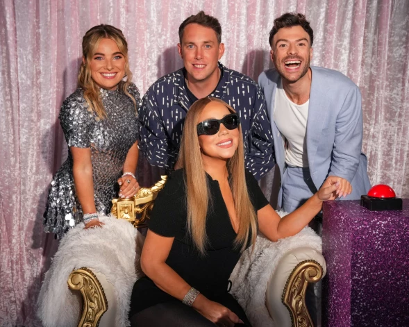 Siāna Velbija, Kriss Stārks, Džordans Norts un Meraija Kerija “Capital’s Summertime Ball” pasākuma aizkulisēs šā gada 15. jūnijā.