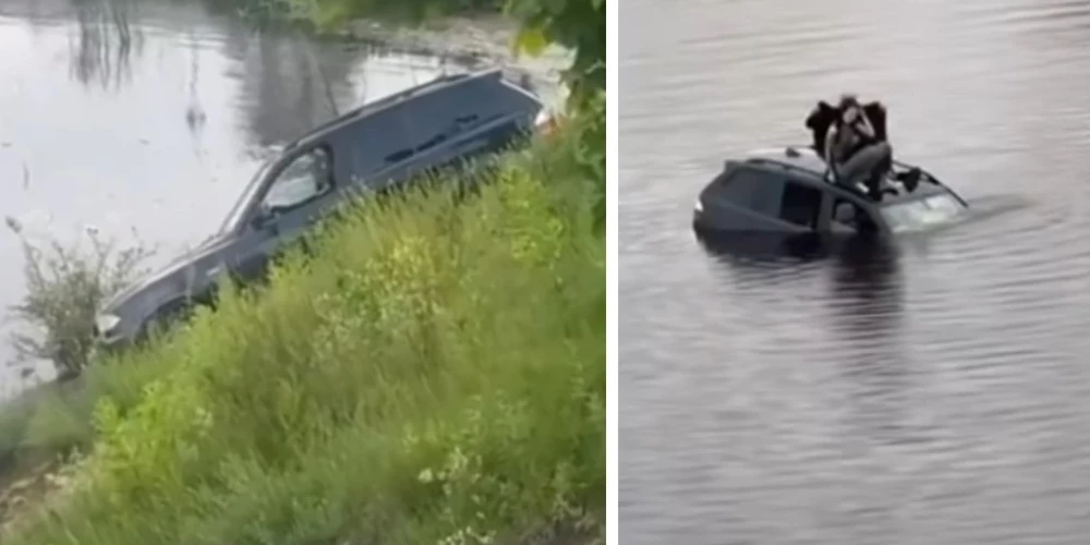 Водитель въехал в реку преднамеренно, несмотря на попытки очевидцев его отговорить.