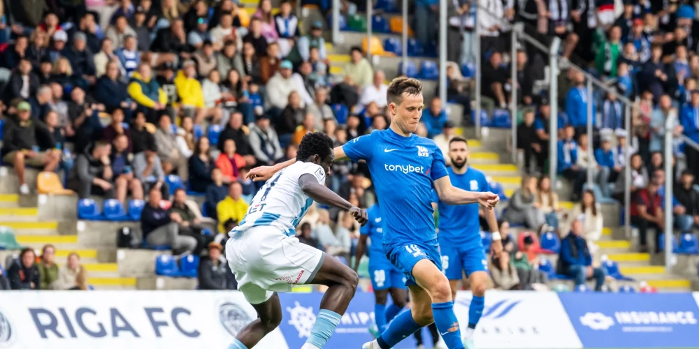 Virslīgas līdere "Riga" mājās ar 3:1 (0:0) pārspēja RFS, izcīnot 12.uzvaru pēc kārtas.