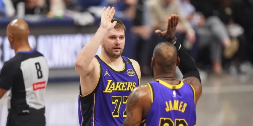Losandželosas "Lakers" līderi - Luka Dončičs un Lebrons Džeimss.