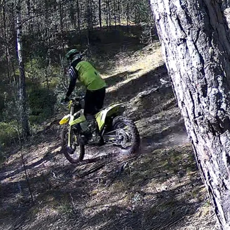 “Rīgas mežu” novērošanas kameras fiksējušas, kā pārgalvīgs motobraucējs izposta kāpas un traucē ūpju ligzdošanu.