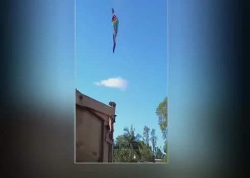 Brazīlijā aizdegas gaisa balons.