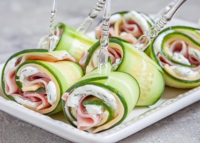 Огуречные роллы с сыром и ветчиной: легкая и эффектная закуска