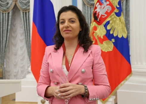Krievijas propagandas televīzijas pārstāve Margarita Simonjana.