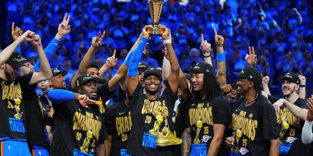 Oklahomasitijas "Thunder" komanda svētdien kļuva par Nacionālās basketbola asociācijas čempioni.