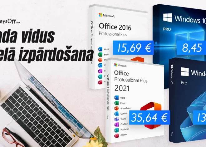 Keysoff gada vidus lielā izpārdošana! MS Office 2021 Pro mūža lietošanas tiesības tagad par 28 €! Lielas atlaides arī oriģinālajām Windows atslēgām!