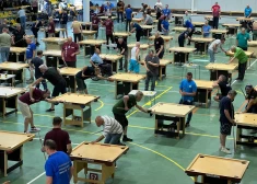 FOTO, VIDEO: Ķekavā norisinājās grandioza Novusa olimpiāde, kas pulcēja vairāk nekā 250 dalībnieku 