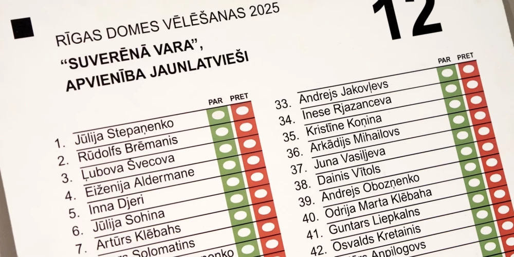 Administratīvā apgabaltiesa noraidīja politiskās partijas "Suverēnā vara" pieteikums par Centrālās vēlēšanu komisijas (CVK) lēmuma atcelšanu un pienākuma uzlikšanu komisijai pārskaitīt Rīgas pašvaldības domes 19. un 25.vēlēšanu iecirknī nodotos vēlēšanu biļetenus, kā arī pārskaitīt tajos izdarītās atzīmes.