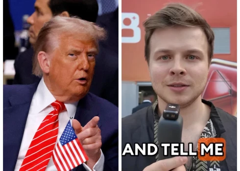 Pazīstamais ukraiņu tiktokeris Makss Klimenko savā jaunākajā "TikTok" video iesmej par ASV prezidentu Donaldu Trampu.
