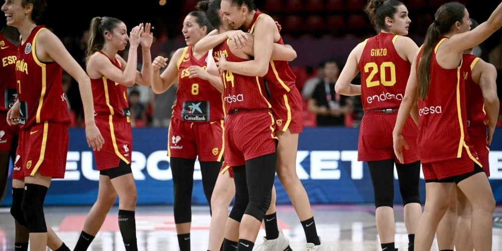 Eiropas čempionāta finālā tiksies Spānijas un Beļģijas basketbolistes.