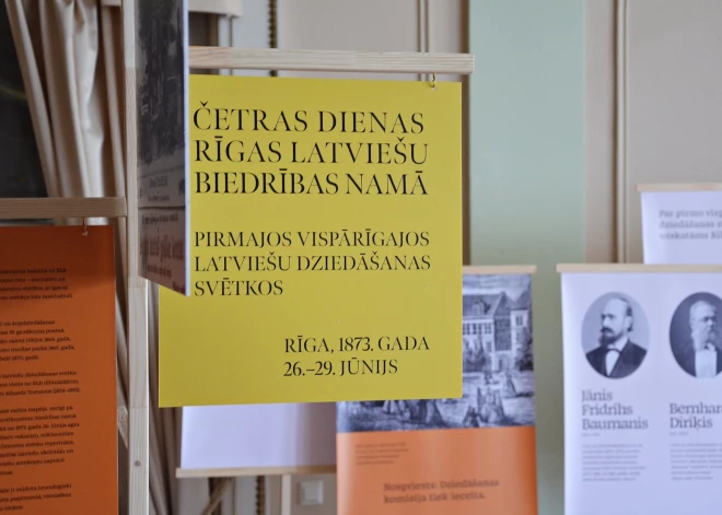 Rīgas Latviešu biedrībā apskatāma Pirmajiem Dziesmu svētkiem veltīta izstāde