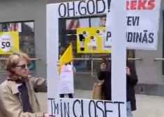 VIDEO: "homoseksualitāte ir grēks" — praida gājiena dalībniekus Rīgā sagaida arī protestētāji
