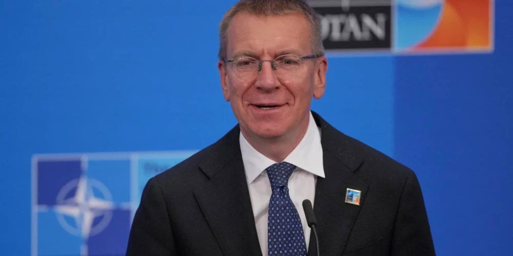 Президент Латвии Эдгар Ринкевич на саммите НАТО в Гааге.