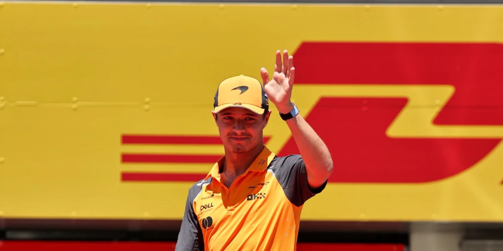  "McLaren" braucējs Lando Noriss.