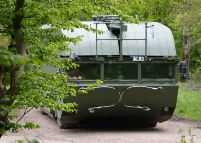 Национальные вооруженные силы продемонстрируют в Скриверской волости новую машину-амфибию