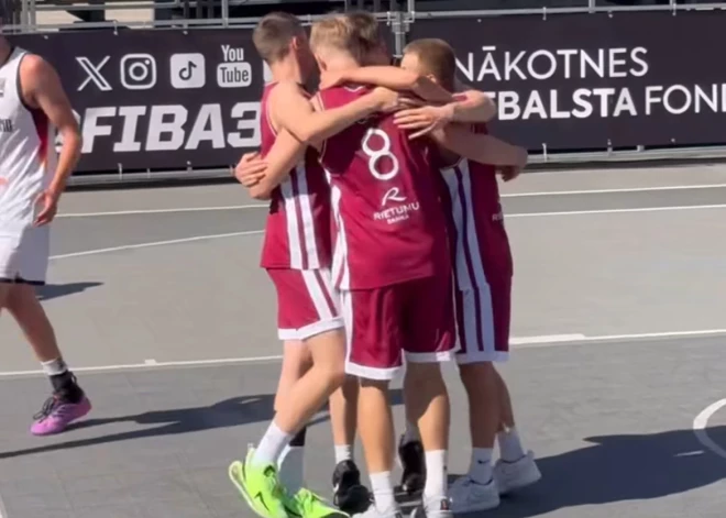 Latvijas U-21 3x3 basketbola izlases noslēdz Nāciju līgas pirmo turnīru Rīgā trešajā vietā