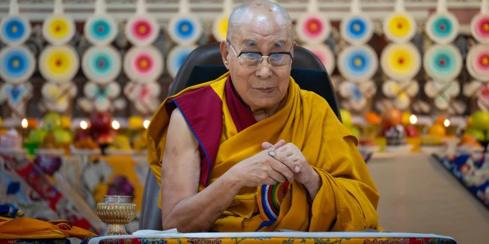 Tibetiešu trimdas garīgais līderis Dalailama. 