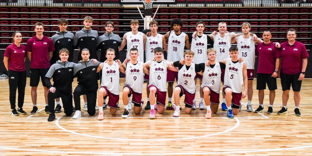 Latvijas U-20 basketbola izlase 2025. gada vasarā. 