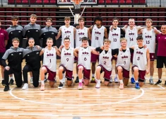 Latvijas U-20 basketbola izlase 2025. gada vasarā. 