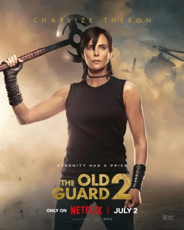 Šarlīzes Teronas jaunākās filmas reklāmas plakāts.