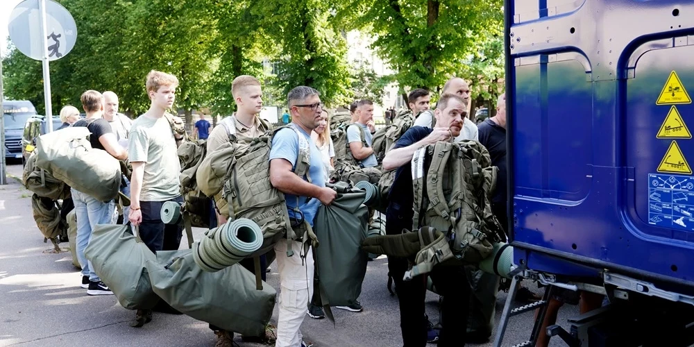 Сборы резервистов в Риге.