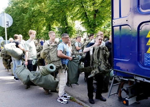 Сборы резервистов в Риге.
