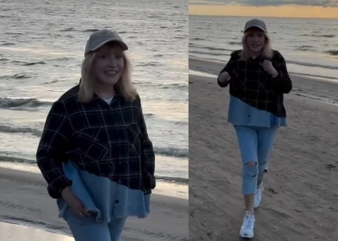 ВИДЕО: Алла Пугачева наслаждается прохладной погодой в Юрмале