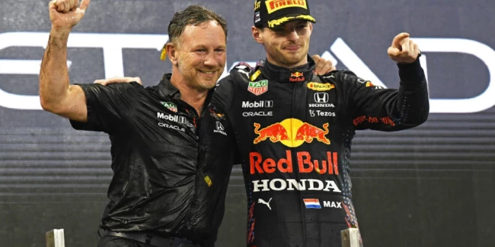 Kristiana Hornera (pa kreisi) laikā "Red Bull" piloti par F-1 čempioniem kļuva astoņas reizes. 