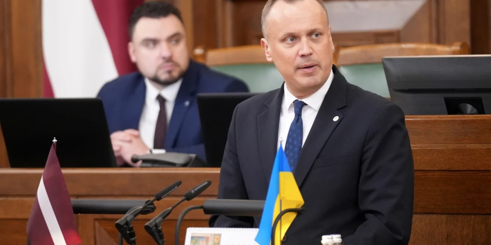 AS Saeimas frakcijas vadītājs Edgars Tavars. 