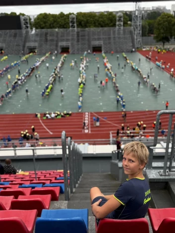 Daugavas stadions no Agneses skata punkta.